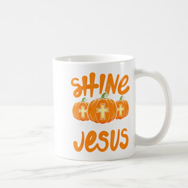 Caneca De Café Shine Like The Light Of Jesus Christian Jack O Lan (Direita)