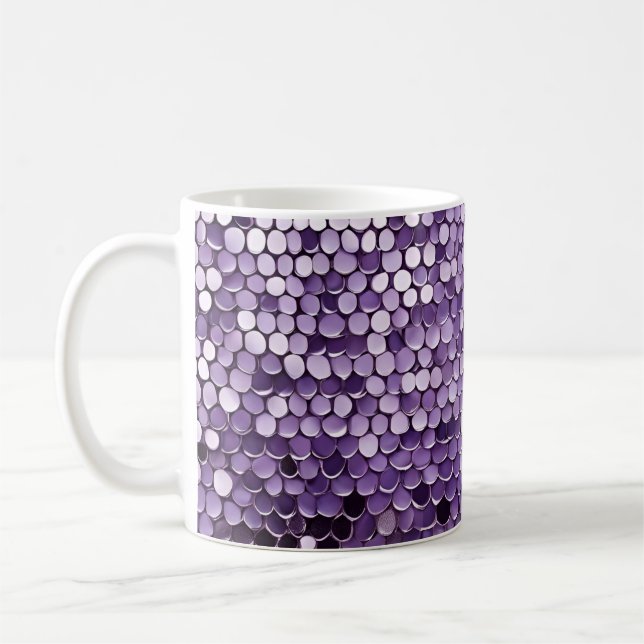 Caneca De Café Shine Shine Purple Star AI art (Esquerda)