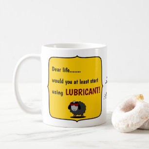 Caneca De Café Shirley Funny Ovinos Utiliza Monograma Amarelo Lub