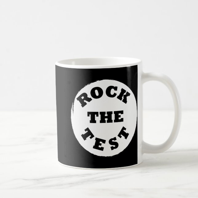 Caneca De Café Shirt Rock The Test Men School (Direita)