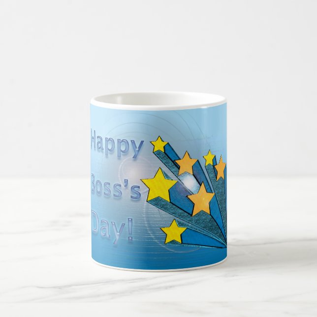 Caneca De Café Shooting Stars do dia do chefe feliz (Centro)