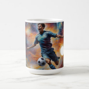 Caneca De Café Shot Soccer da Nebulosa Espacial