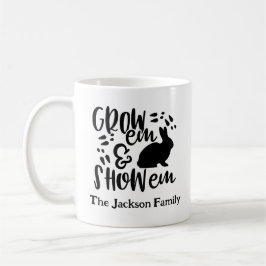 Caneca De Café Show Rabbit Custom Name