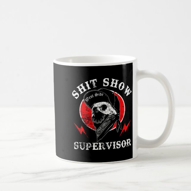 Caneca De Café Show Supervisor Cool Boy Skull Sarcastic Work Humo (Direita)