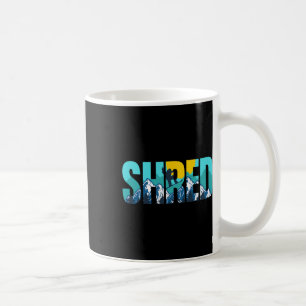 Caneca De Café Shred Mountain Snowboard Slopes Sunset Gráfico