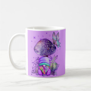 Caneca De Café Shroom e Gnomo roxos