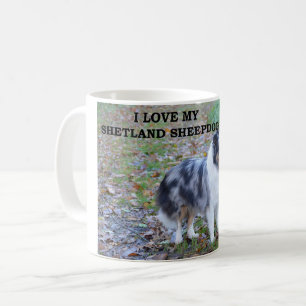 Caneca De Café shzona-sheepdog-azul-azul-de-mala branco-bronzeado