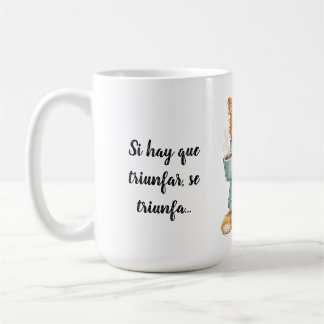 Caneca De Café Si Hay Que Triunfar Grumpy Orange Cat Custom Quote