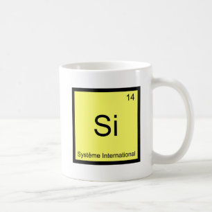 Caneca De Café Si - Sistema Internacional Símbolo de Química Dive