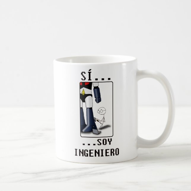 Caneca De Café Sí, soy ingeniero (Direita)