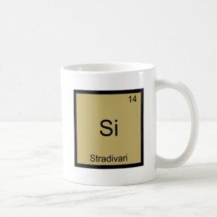 Caneca De Café Si - Stradivari Camiseta de Química Divertida Símb