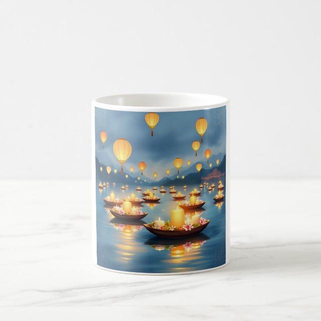 Caneca De Café Siam Loi Krathong Tradition Coffee Mug (Centro)