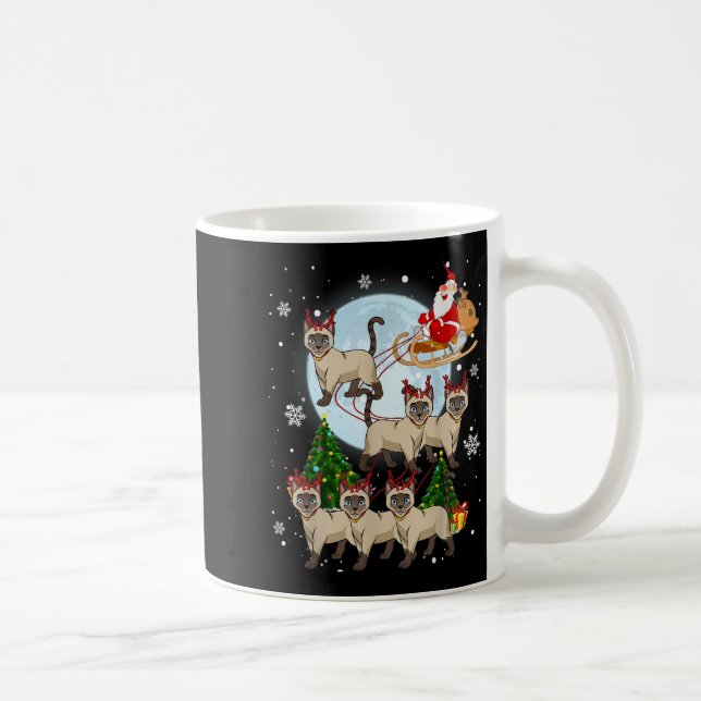 Caneca De Café Siamese Reindeer Christmas Siamese Cat Lover Men W (Direita)