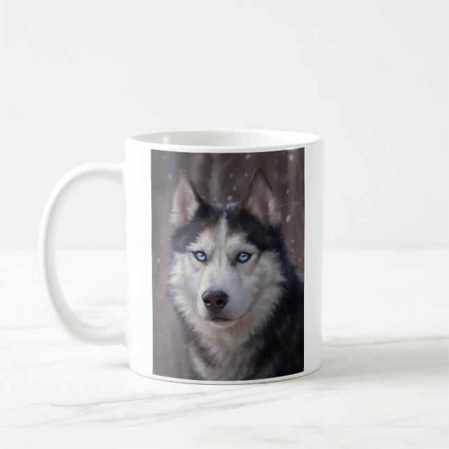 Caneca De Café Siberian Husky (Esquerda)