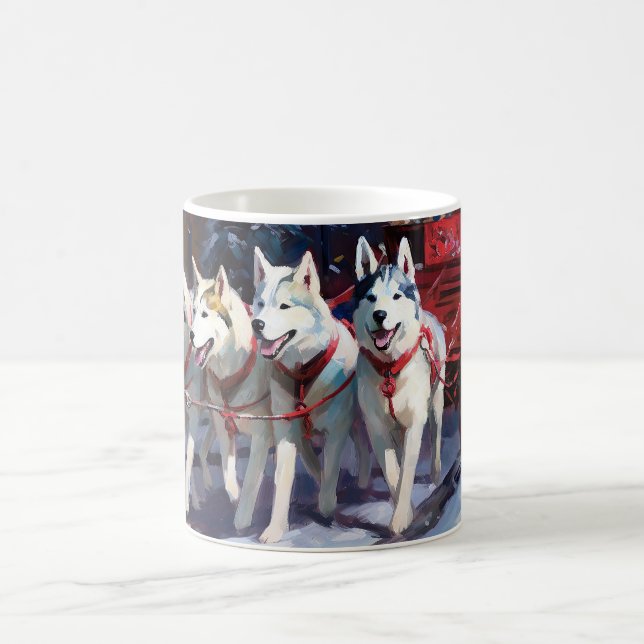 Caneca De Café Siberian Husky Natal Fesason (Centro)