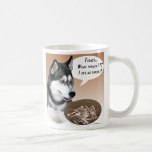 Caneca De Café Siberian Husky (preto) Turquia