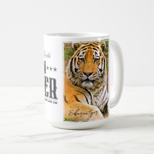 Caneca De Café Siberian Tiger マグカップ (Frente Esquerda)