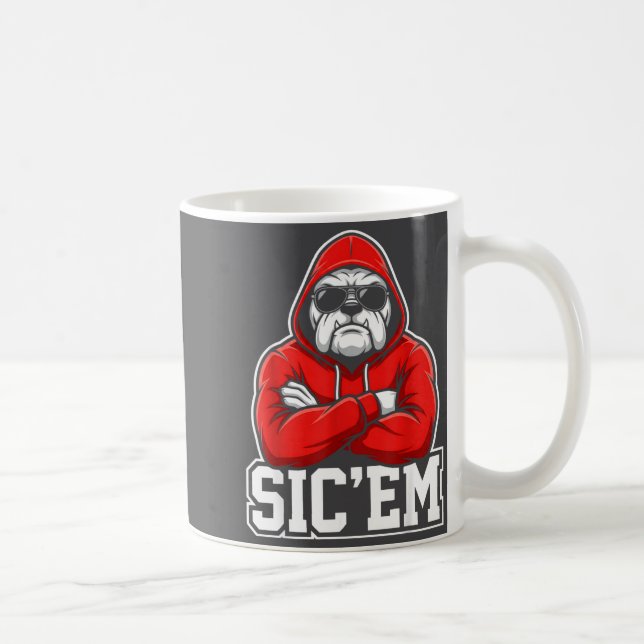 Caneca De Café Sic'em Bulldogs Graphic Men Women Kid Boy Girl  (Direita)