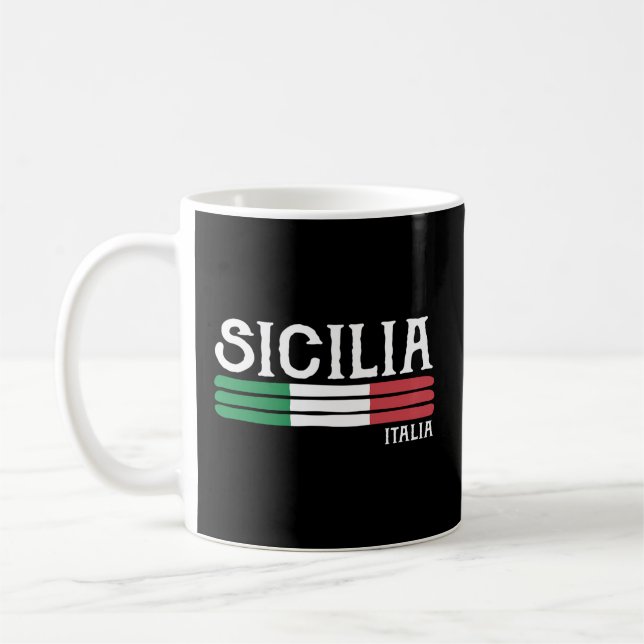 Caneca De Café Sicília Itália Sicília Itália (Esquerda)