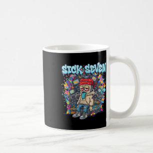 Caneca De Café Sick Seven 67 Grafite Meme Seis Sete Rua Divertida