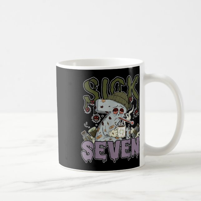 Caneca De Café Sick Seven Meme Tee 67 Six Seven Funny Wordplay  (Direita)