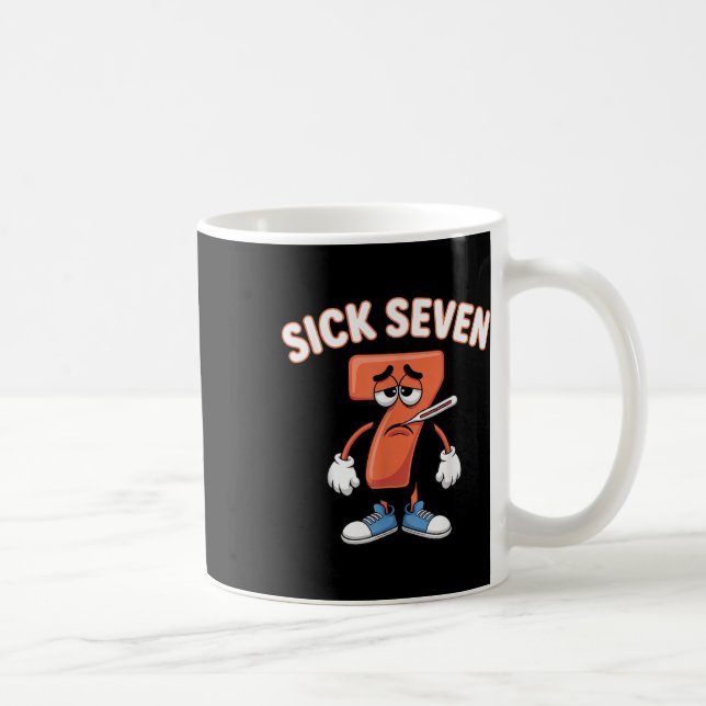Caneca De Café Sick Seven Meme Tee Six Seven Fun Wordplay _6  (Direita)