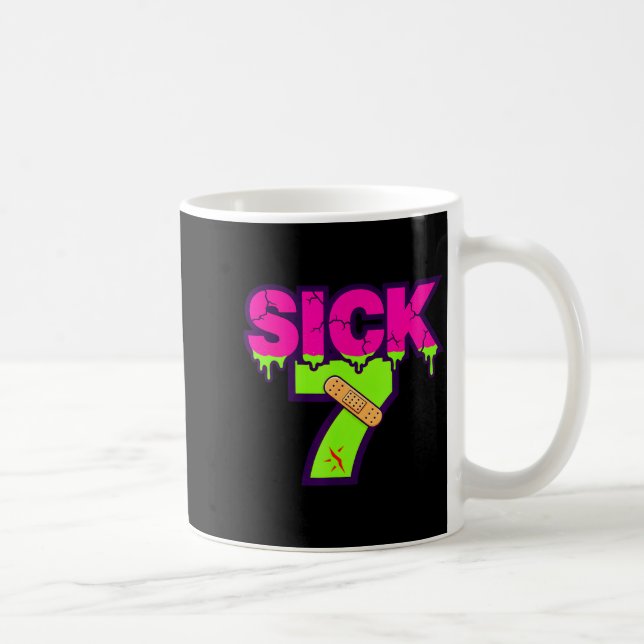 Caneca De Café Sick Seven Meme Tee Six Seven Fun Wordplay Drip  (Direita)