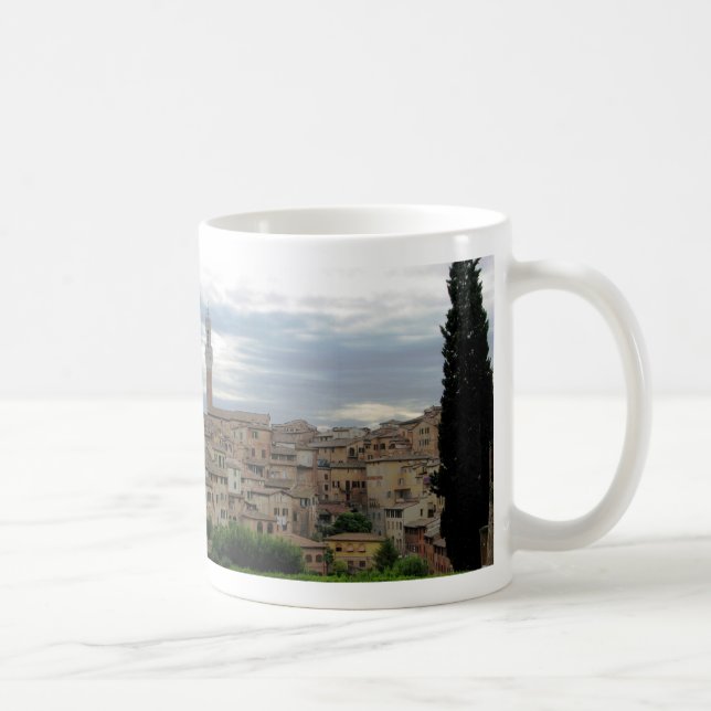 Caneca De Café Siena, Italia, torre da câmara municipal na (Direita)