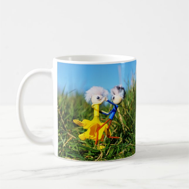 Caneca De Café Sierlijk dansend actief Fubby poppetjes stel. (Esquerda)