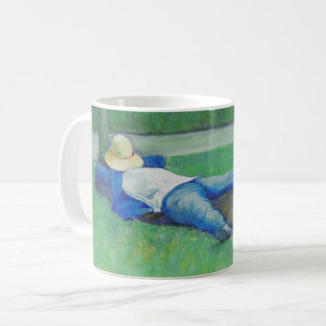 Caneca De Café Siesta (por Gustave Caillebotte) (Frente Esquerda)