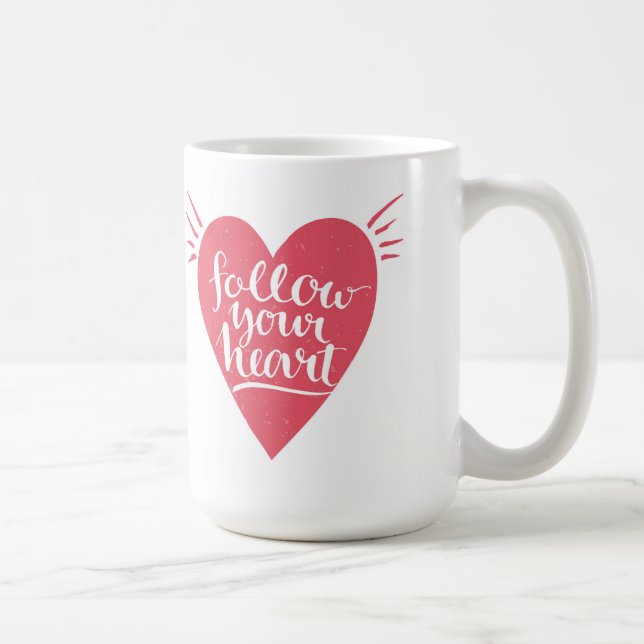 Caneca De Café Siga seu coração (Direita)
