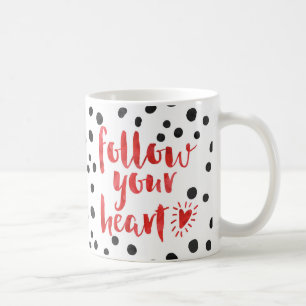 Caneca De Café Siga sua citação cardíaca