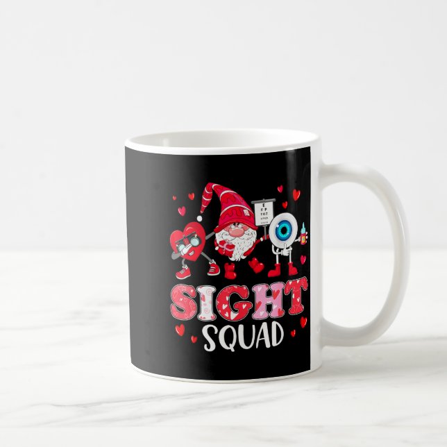 Caneca De Café Sight Squad Optician Optometrist Dabbing Heart Val (Direita)