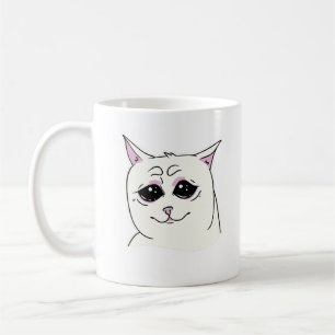 CANECA DE CAFÉ SIGMA TRISTE DE GATO BRANCO