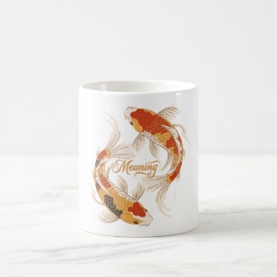 Caneca De Café Significado – Peixe Koi Símbolo de Crescimento, In