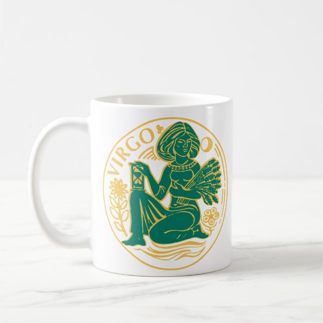 Caneca De Café Signo de Virgem do Zodíaco (Esquerda)