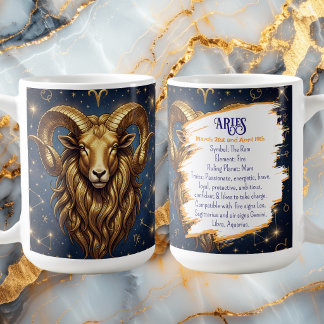 Caneca De Café Signo do Horóscopo Áries | Traços de Astronomia &