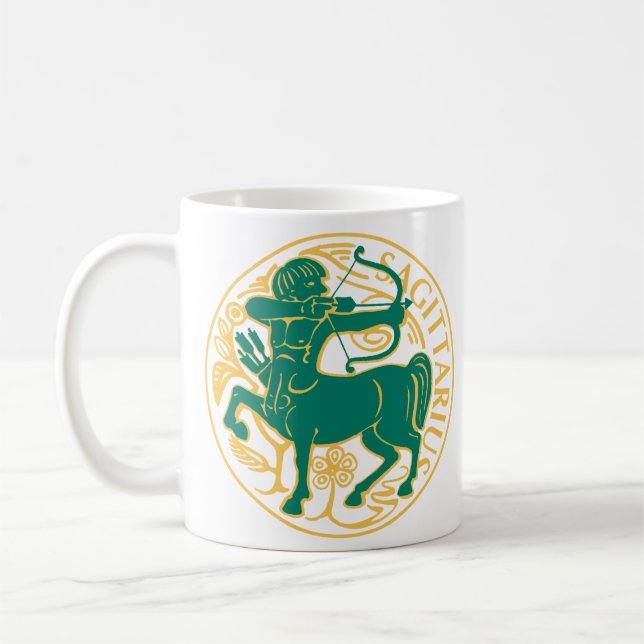 Caneca De Café Signo do zodíaco de Sagitário (Esquerda)