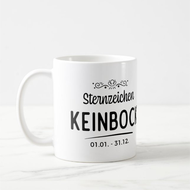 Caneca De Café Signo do zodíaco sem vontade ideia de presente eng (Esquerda)