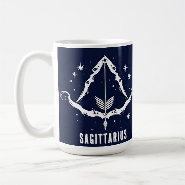 Caneca De Café Signo Zodiacal de Sagitário (Esquerda)