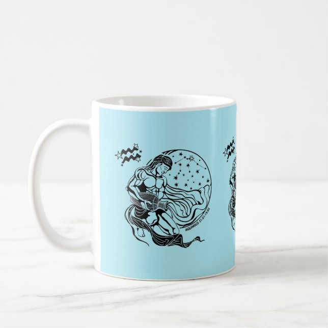 Caneca De Café signo zodiaco acquarius (Esquerda)