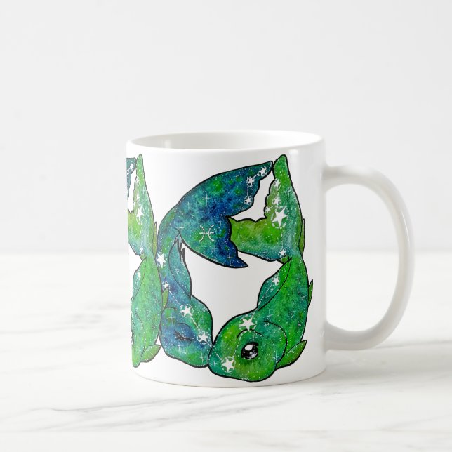 Caneca De Café Signo Zodíaco Peixes (Direita)