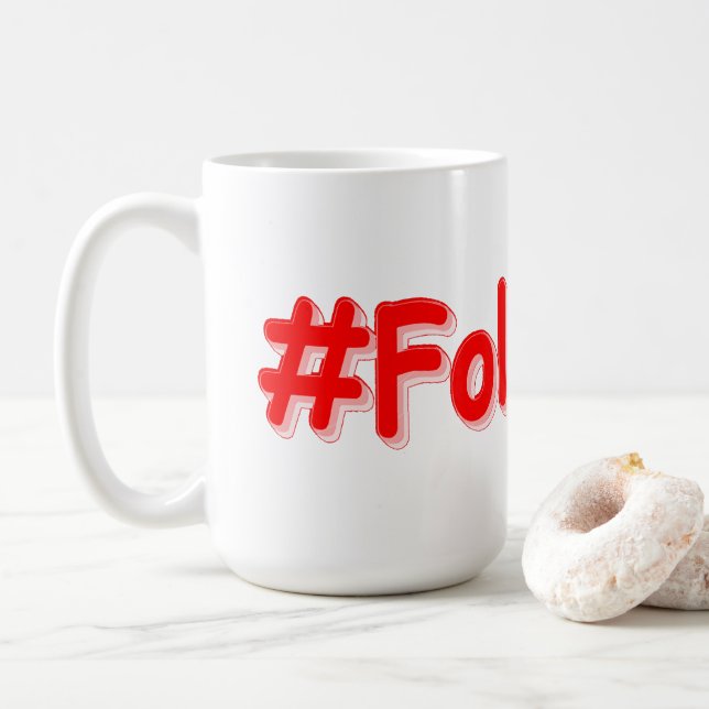 Caneca De Café "#SignonMe" Design. Comprar Agora (Com Donut)