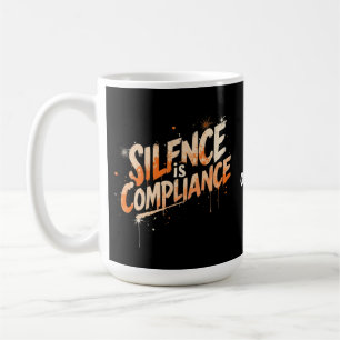 Caneca De Café Silêncio é Design de Conformidade para a Cultura