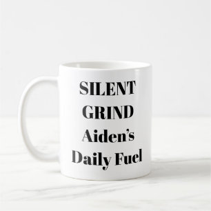 Caneca De Café Silencioso Grind Mug - Lembrete Personalizado de H