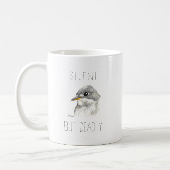 Caneca De Café Silencioso Mas Mortal (Empidonax Flycatcher) (Esquerda)