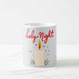 Caneca De Café Silent night, glowing bright.
