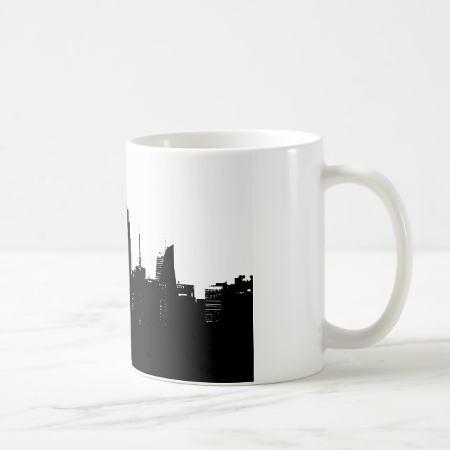 Caneca De Café Silhouette Black White New York (Direita)
