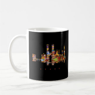 Caneca De Café Silhouette Colorful de Génova