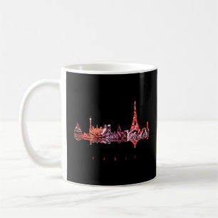 Caneca De Café Silhouette Colorful Paris